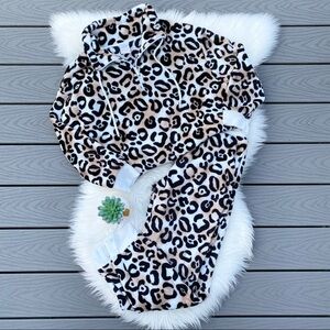 Fleece Cheetah Lounge Set